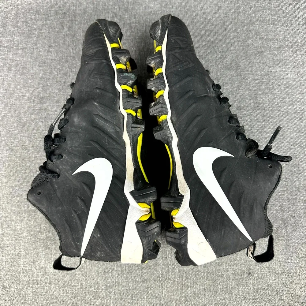 Nike Alpha Menace Shark 902510-011‎ Kids 3Y Black White Lace up Football Cleats